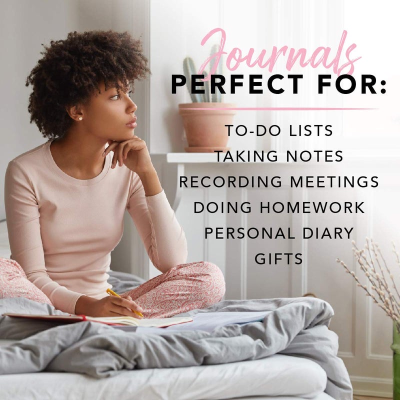 Graphique Hardbound Journal, Rainbow Design â€“ Cute Portable Notebook, 200 Lined Pages, Blue Foil Cover With Rainbows and White Polka Dots, 6.75â€ x 8.5â€ x .75â€ - For Taking Notes, Lists and More - Image 2